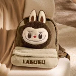 labubuo Mochila bereber de forro marrón polar