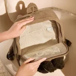 labubuo Mochila bereber de forro marrón polar