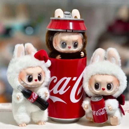 labubú Cara de vinilo Coca Cola de 3 piezas de la serie