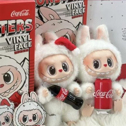 labubú Cara de vinilo de la serie2 piezas Coca Cola,